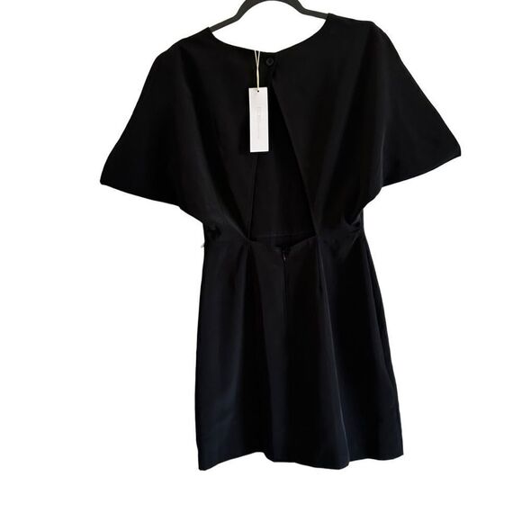 NWT BCBGeneration Black Flare Sleeve Sage Mini Dress Open Back Dress size 4 - Picture 2 of 8